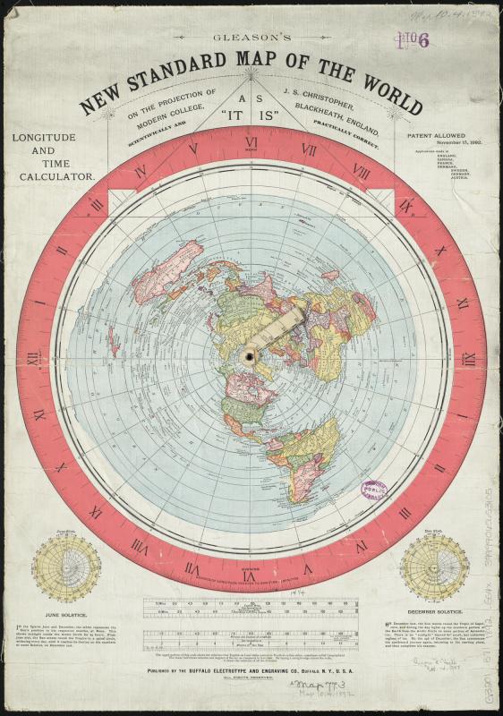 Zoom into http://maps.bpl.org/id/15442 at http://maps.bpl.org. Publisher: Buffalo Electrotype and Engraving Co., Buffalo Date: 1892 Location: World Dimensions: 30 cm. in diameter, on sheet 55 x 39 cm. Scale: ca. 1:2,000,000 Call Number: G3201.B71 1892 .G54x