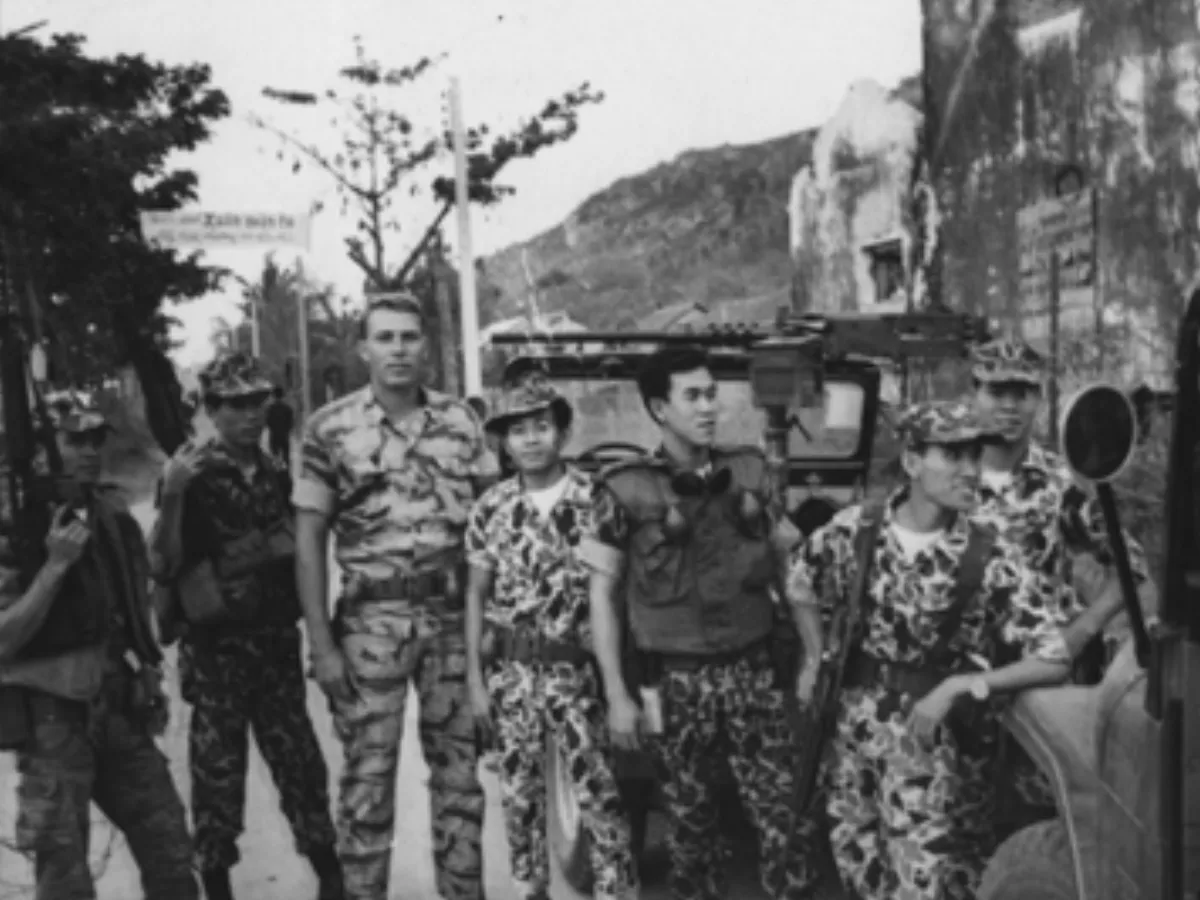 Participants of the inter-agency counterinsurgency Operation PHOENIX administered by the CIA and activated under Civil Operations and Revolutionary Development Support Program in South Vietnam in 1967-1971 with the goal to break Viet Cong support in the countryside, July 1968.